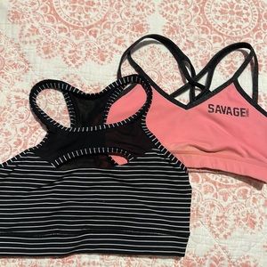 Lot of 2 Savage Barbell sports bras